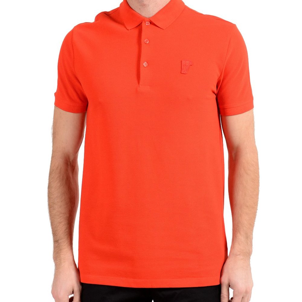 Versace Collection Red Short Sleeve Polo Shirt